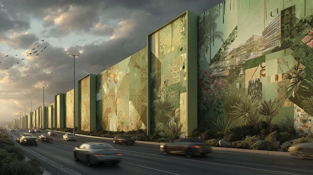 Luxury Advertising Wall in Saudi Arabia Dior Design
