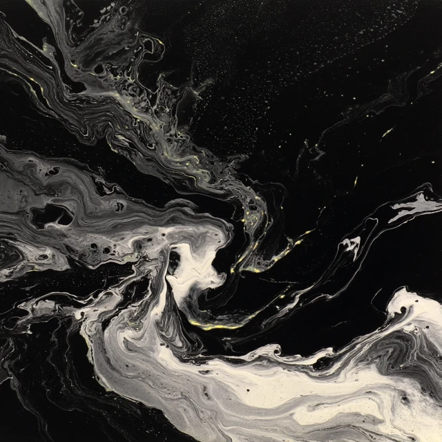 Abstract Black Oil Painting Texture