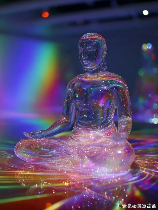 Meditating Buddha Modern Zen Design 3D Render