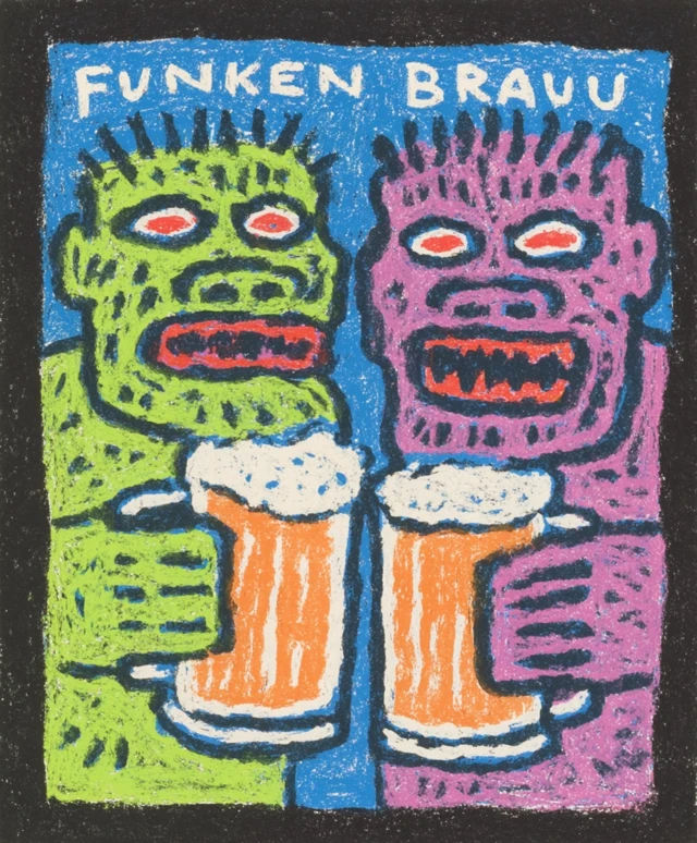 Funkenbrau Beer Abstract Art