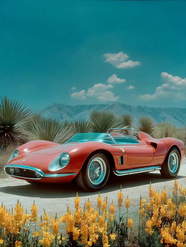 Vintage Car Racer Cool Retro Style