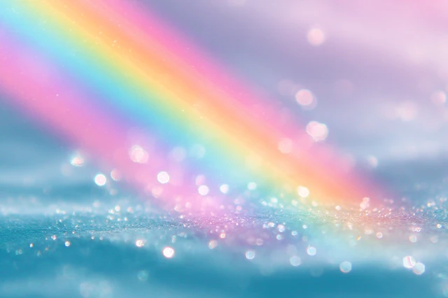 Vintage Rainbow Lens Flare Dust Overlay Effect
