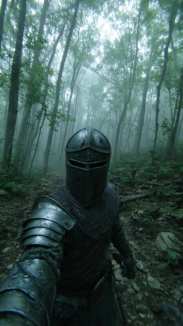 Medieval Knight POV in Forest Dark Fantasy