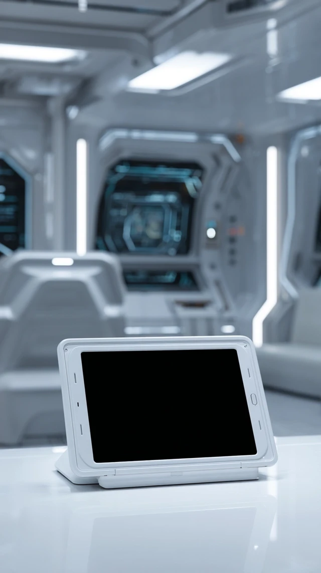 Futuristic Tablet in Star Trek Ship Interior