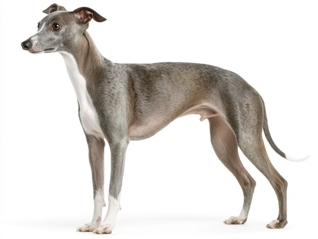 Italian Greyhound Hyper Realistic Side View