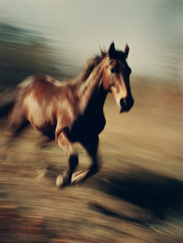 Galloping Horse Vintage Photo