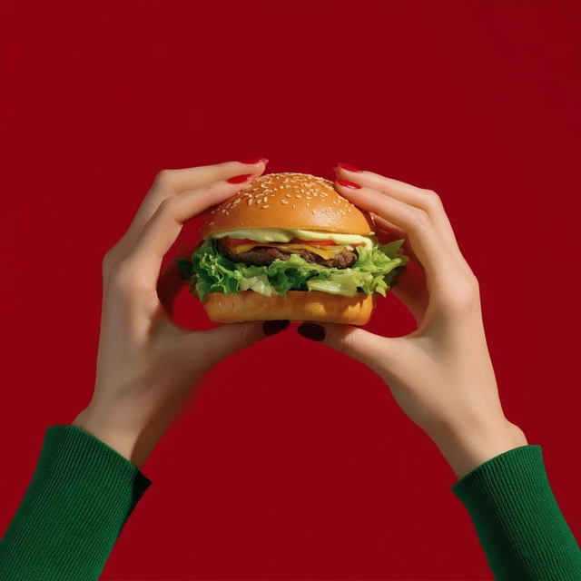 Delicious Hamburger Food Photography Close Up