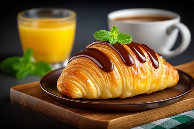 Fresh Croissant Breakfast Coffee Juice