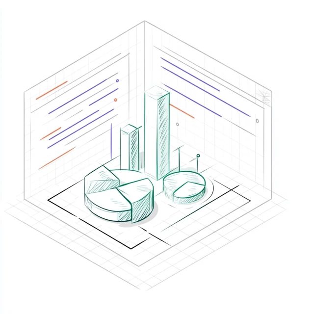 Minimalist Isometric Dashboard Icon Illustration