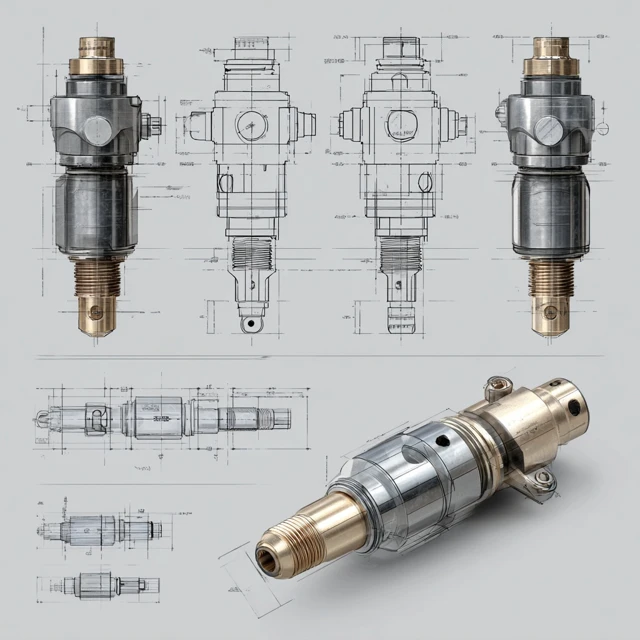 Cold Gas Nozzle Technical Drawing Product Design