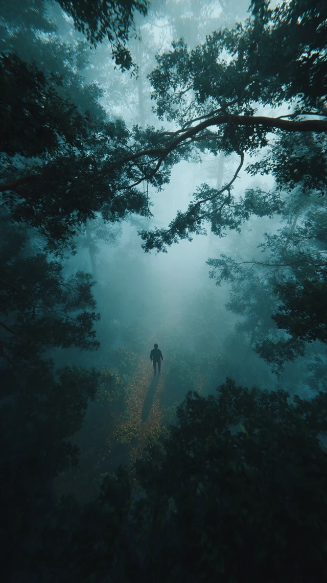 Mystical Forest Before Dawn Introspective Atmosphere