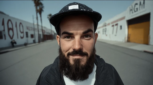 Man in Urban Setting Photo Realistic