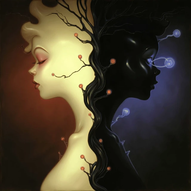 Evolving Creation: A Two-Sided Artistic Exploration