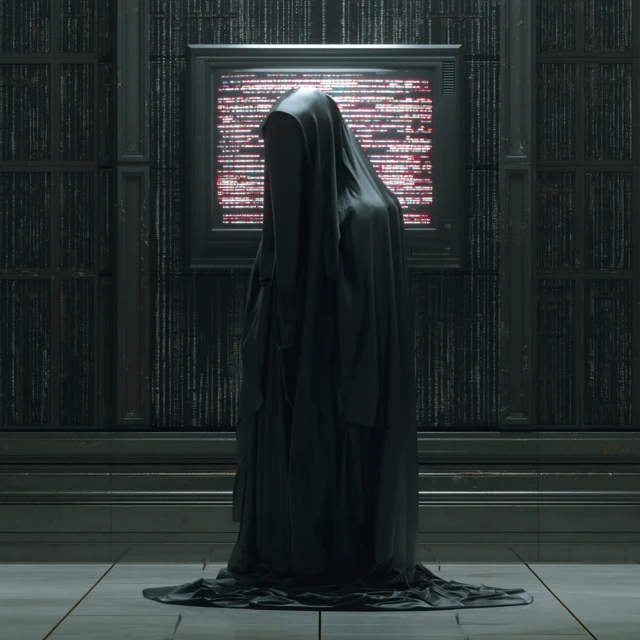 Digital Death in Black Robe with Error Screen