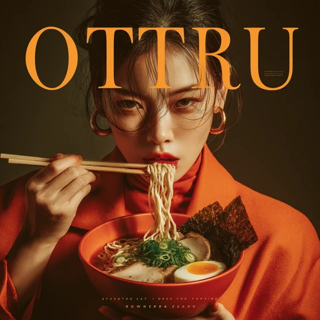 Otoru: Stylish woman eating ramen with chopsticks