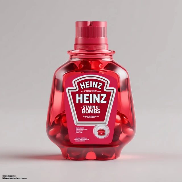 Heinz Stain Bombs Laundry Detergent 3D Render