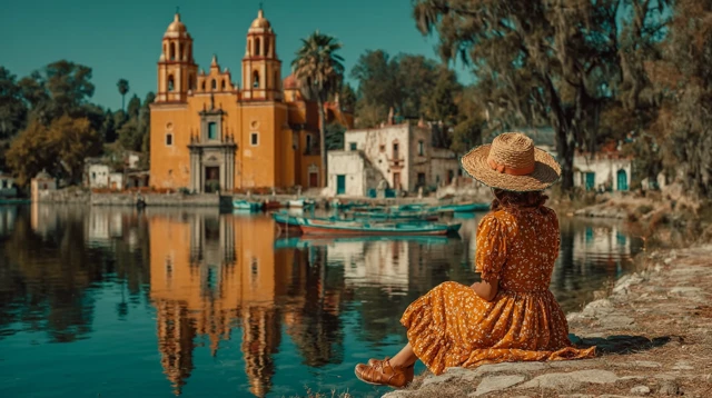 Girl by Lake Summer Church 2025 Mexico