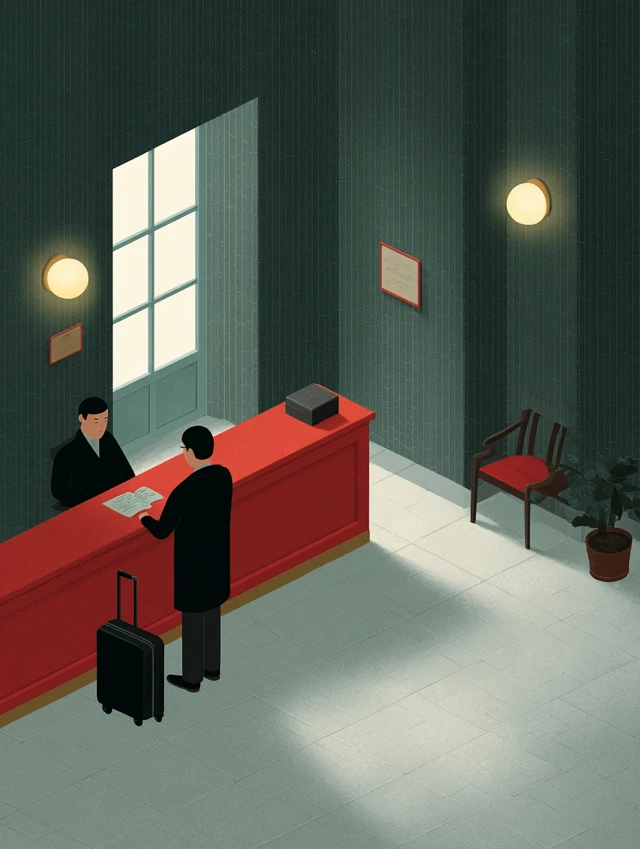 Social Security Center Scene Illustration