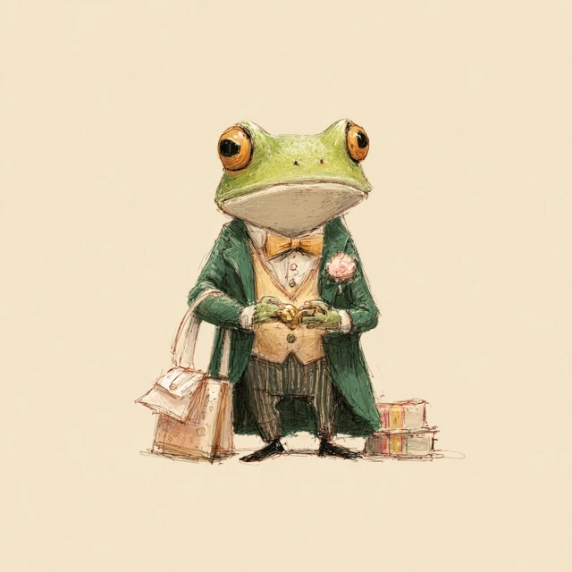 Fancy Frog Illustration