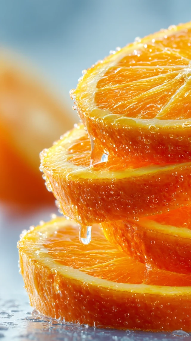 Juicy Orange Slices Fresh and Zesty Food Photography
