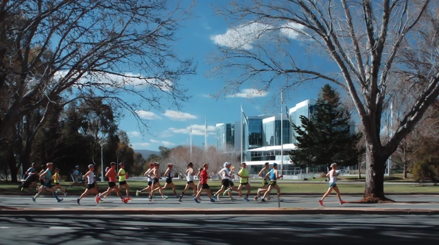 Canberra Marathon Runners High Quality Image