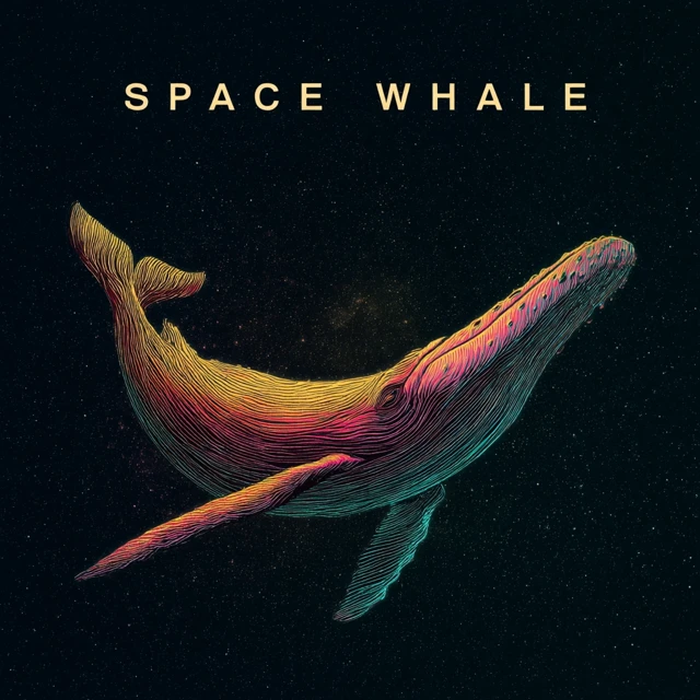 Space Whale Cosmic 1970s Prog Rock Album Art