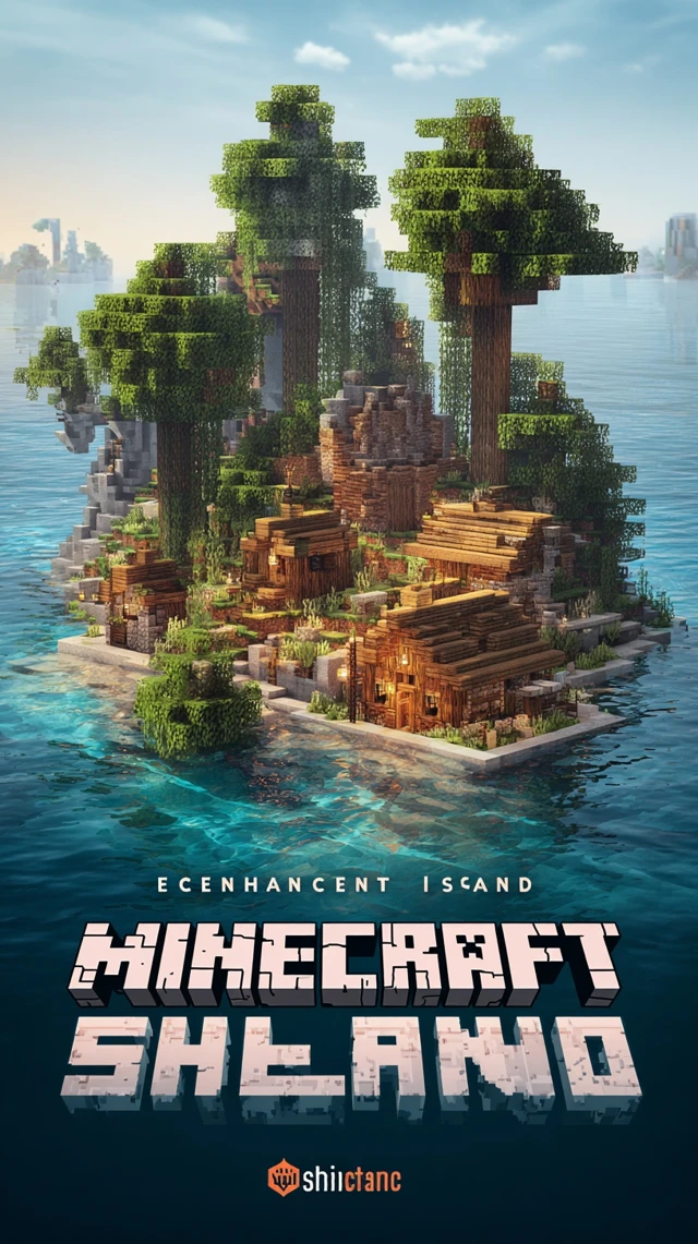 Minecraft Enchanted Shrine Island Wooden Buildings