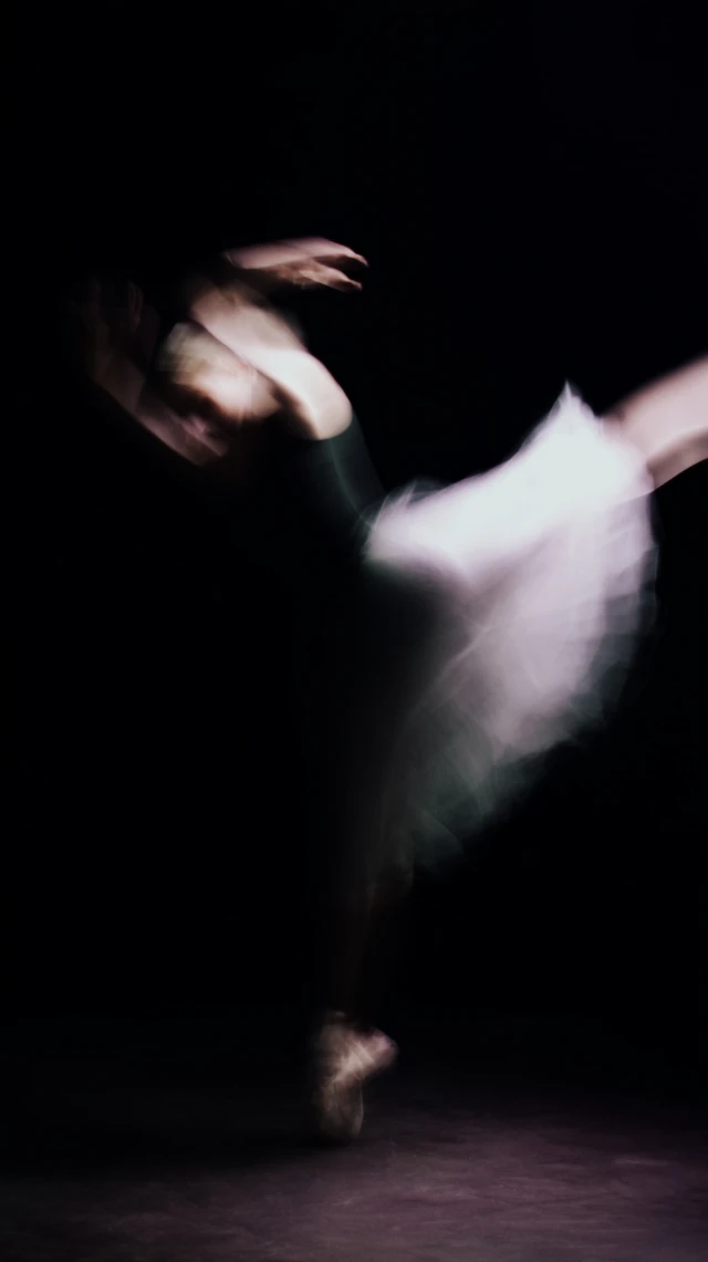 Blurry Dancer in Film Photography Style