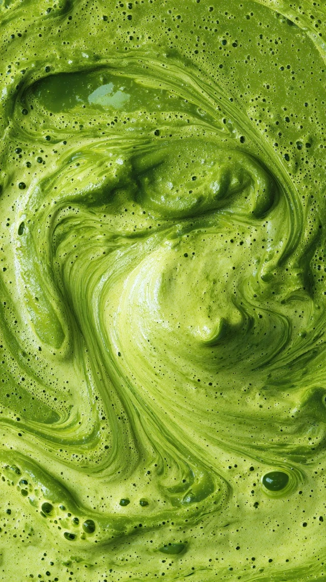Matcha Green Tea Closeup Macro Photography