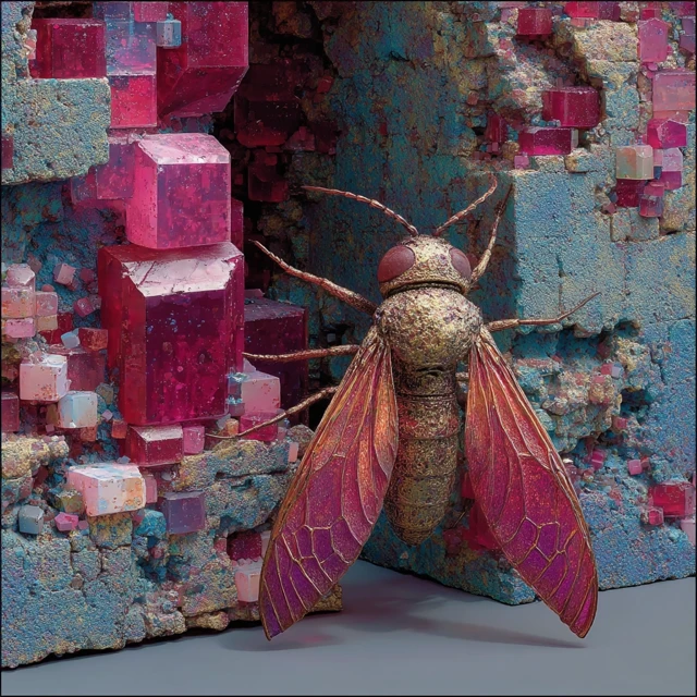 Ruby Glacier Dungeon Mosquito by Franz Vinck Art