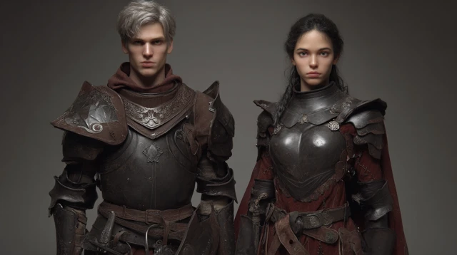 Sorcerers in Leather Armor Prepared for Battle