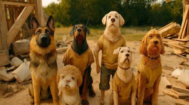 Shocked Dogs at Construction Site