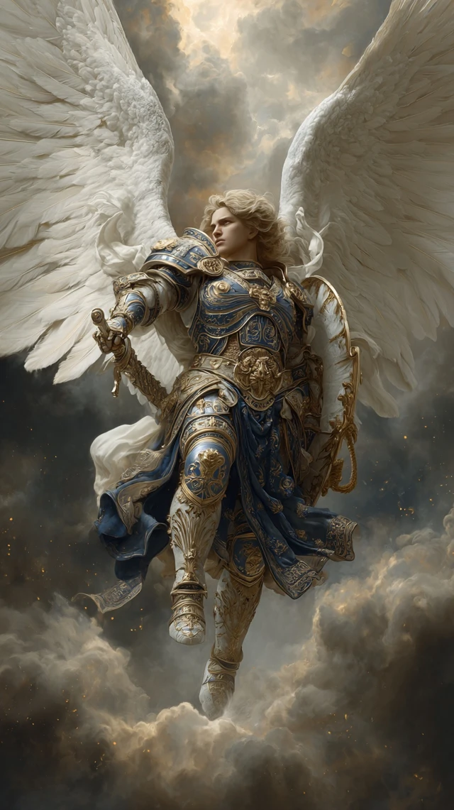 Saint Michael Archangel Digital Oil Painting