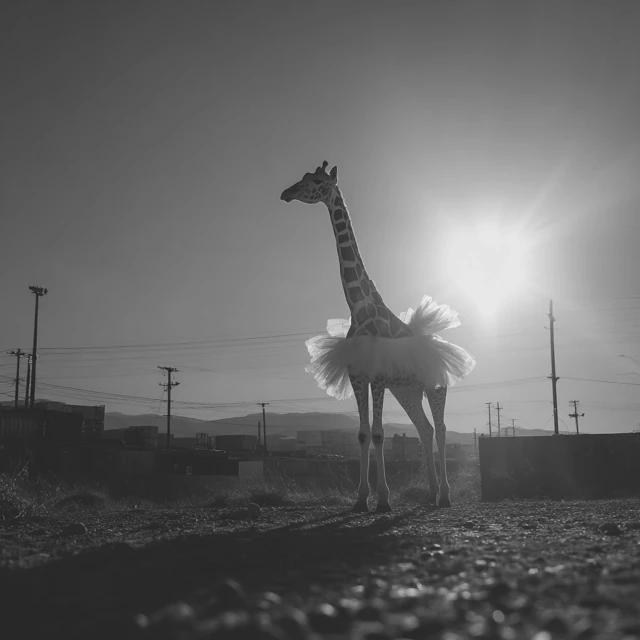 Giraffe in a Tutu Funny Animal Photography