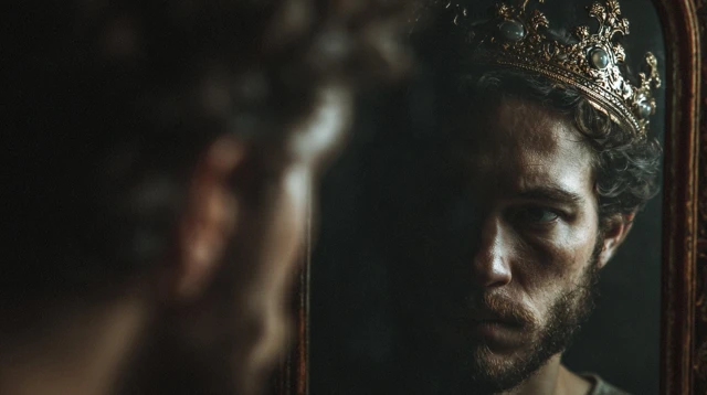 Man in Mirror Reflection of a King Thumbnail