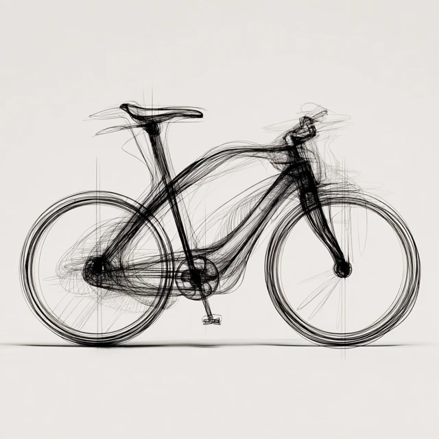Bike Sketch by Nendo Design Side View