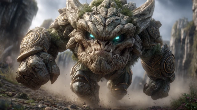 Earth Dragon Lord Emerges Epic Fantasy Artwork