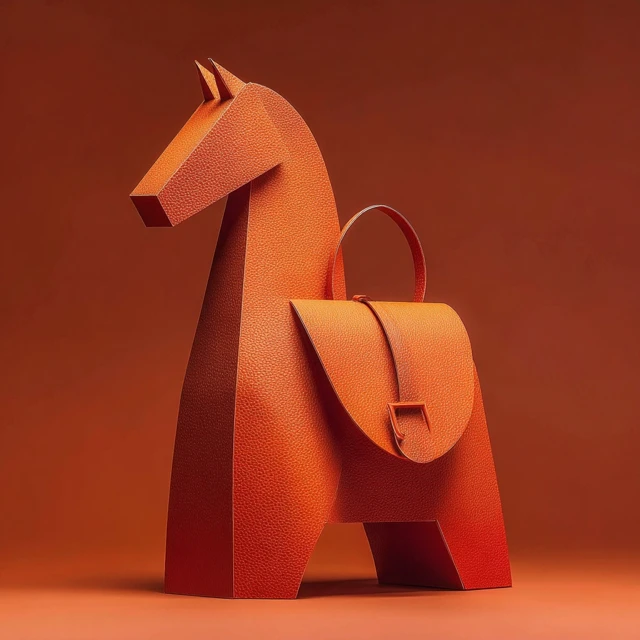 Pony Shaped Paper Bag Minimalist Design