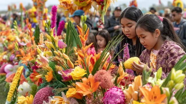Festival de las Flores Floral Floats Street Scene