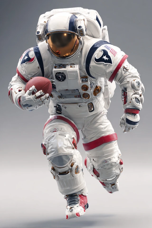 Astronaut Football Player 3D Render