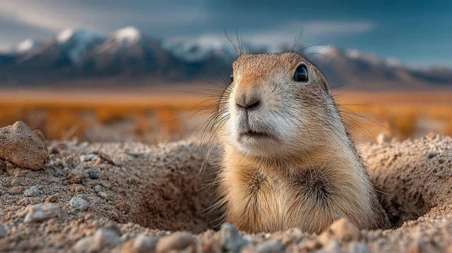 Prairie Dog in Idaho Desert Hyper Realistic 4K