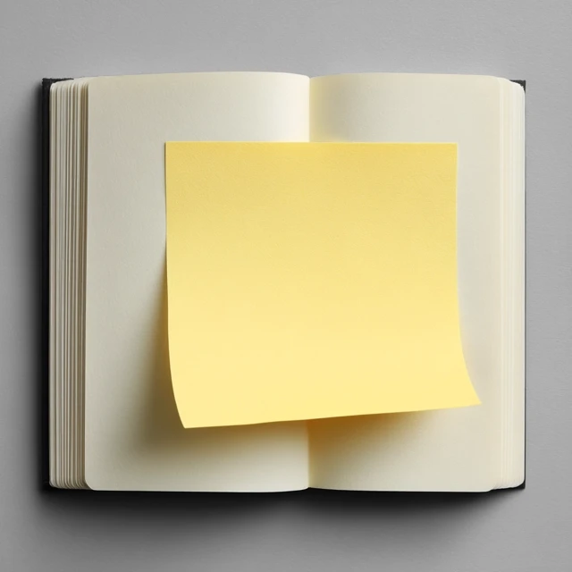 Sticky Note Paper with Clip Top View
