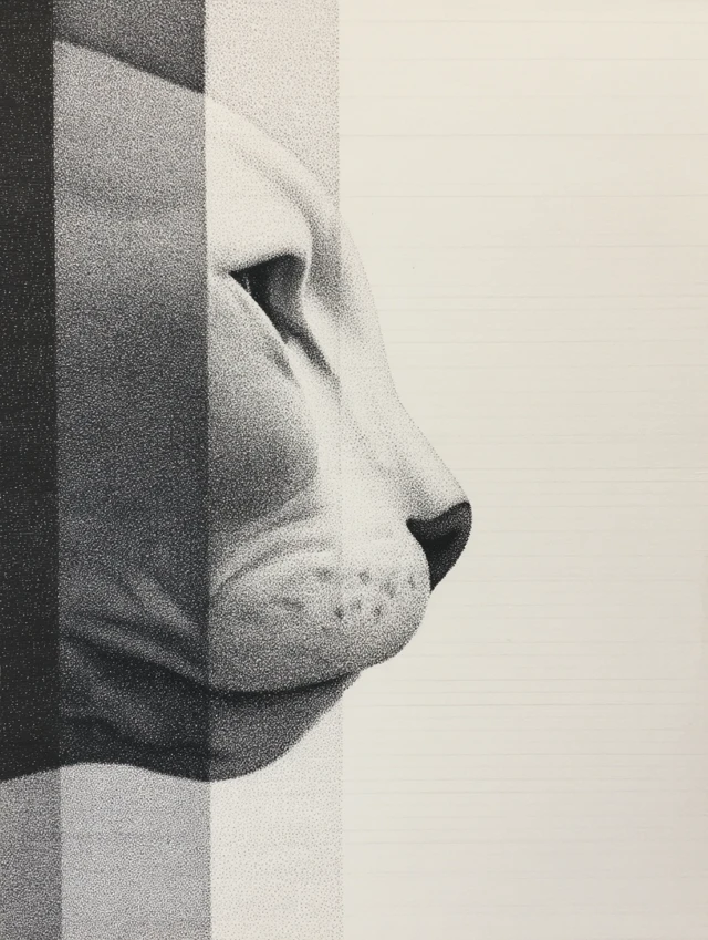 Sphynx Cat Drawing Grayscale Value Contrast