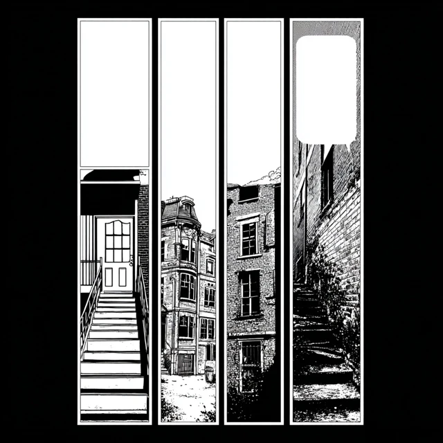 Comic Book Panels Vertical Blank Panels