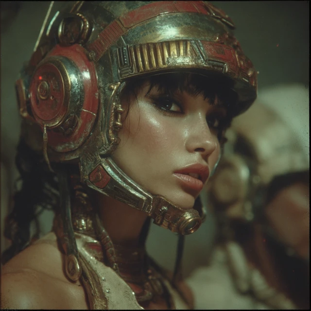 Biopunk Fembot Portrait from 80s SciFi