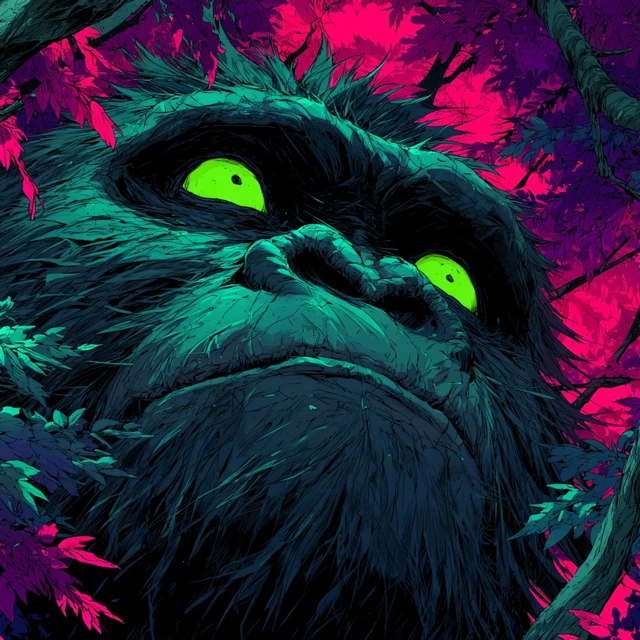 Bigfoot Manga Art Dark Fantasy Illustration