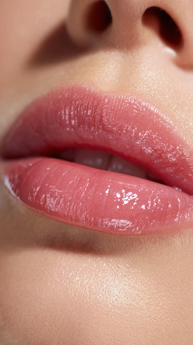 Lip Filler Close Up Plump Glossy Finish Beauty Advertisement