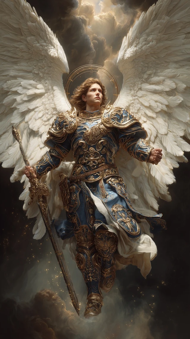 Saint Michael Archangel Digital Oil Painting