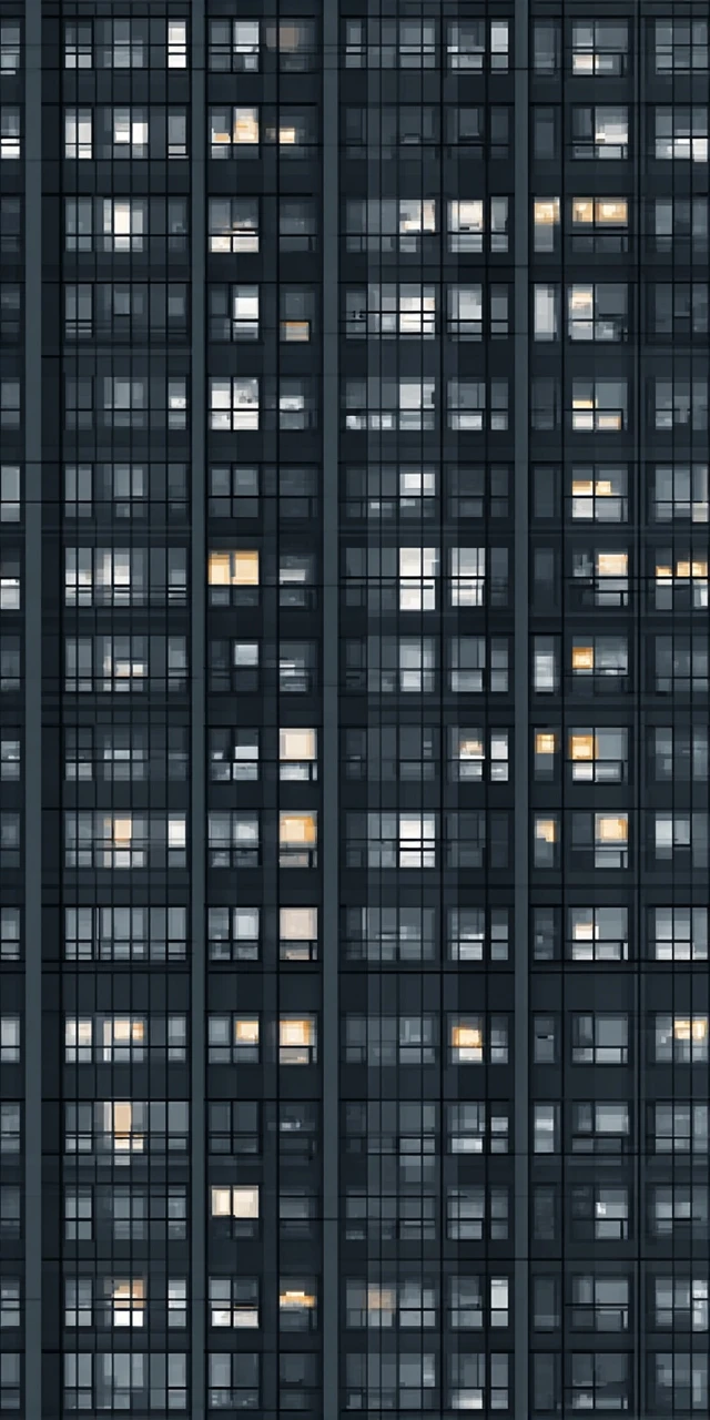 Cyberpunk Building Facade City Lights Night