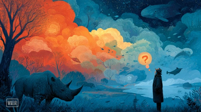 Extinct Animals Dreamy Cartoon Scientist